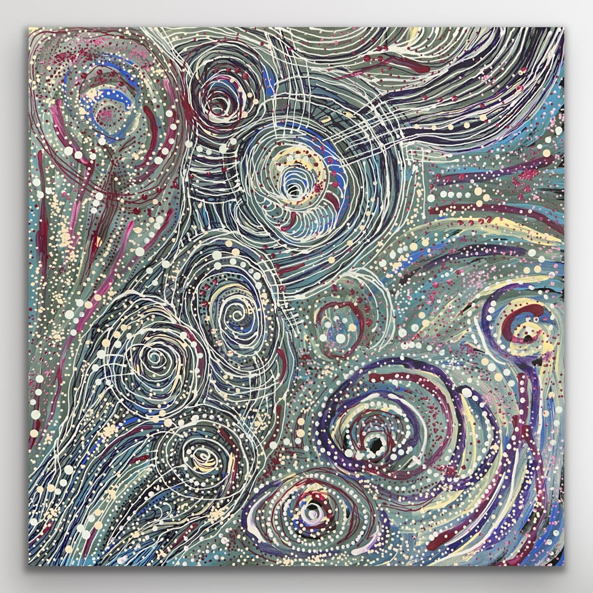 "Minyma Malilu" by Carolanne Ken, original Aboriginal painting, 60cm x 60cm