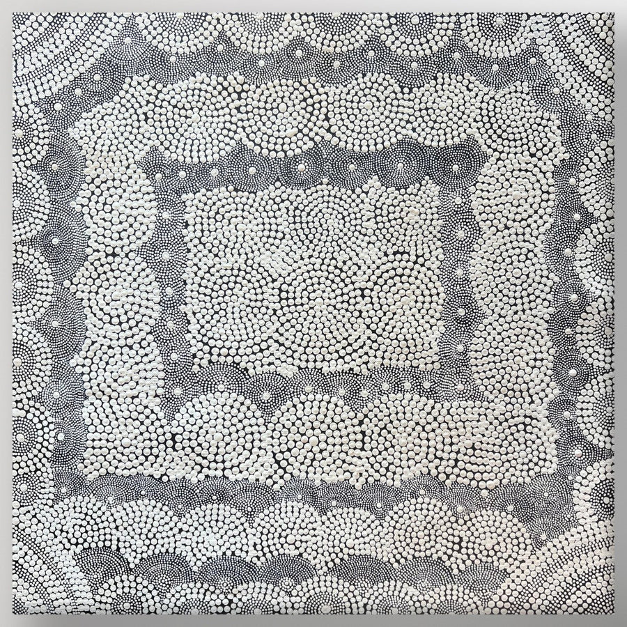 "Bush Onion" Nancy Martin Napangarti 61cm x 61cm, original Aboriginal painting