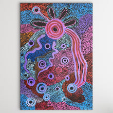 Load image into Gallery viewer, "Piltati Tjukurpa" Rhoda Tjitayi 87cm x 59cm leading APY Lands artist snake dreaming story