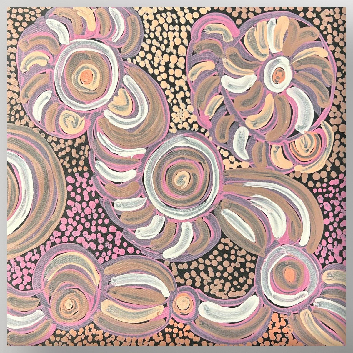 "Kuru Ala" Sallyanne Roberts 30cm x 30cm, original Aboriginal painting