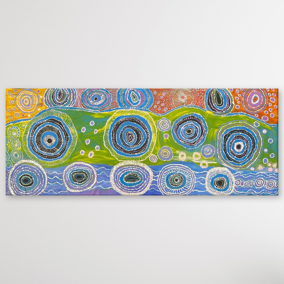 "Seven Sisters Dreaming" original Aboriginal painting by Tanya Brady, 199cm x 78cm - authentic Indigenous Australian artwork