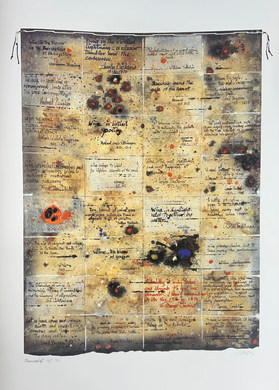 "Manuscript" original Aboriginal painting by Limited Edition numbered print and Artist Proofs by Thomas Gleghorn - authentic Indigenous Australian artwork