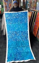 Load image into Gallery viewer, "Bush Plum" by Stephen Martin Pitjara - gallery view, authentic Indigenous Australian art, 202cm x 91cm