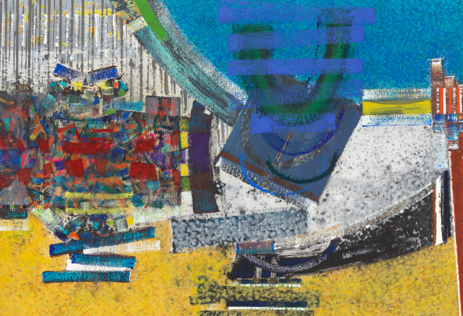 "Warners Bay" original Aboriginal painting by (1) Thomas Gleghorn, Limited Edition Giclee Print. - authentic Indigenous Australian artwork
