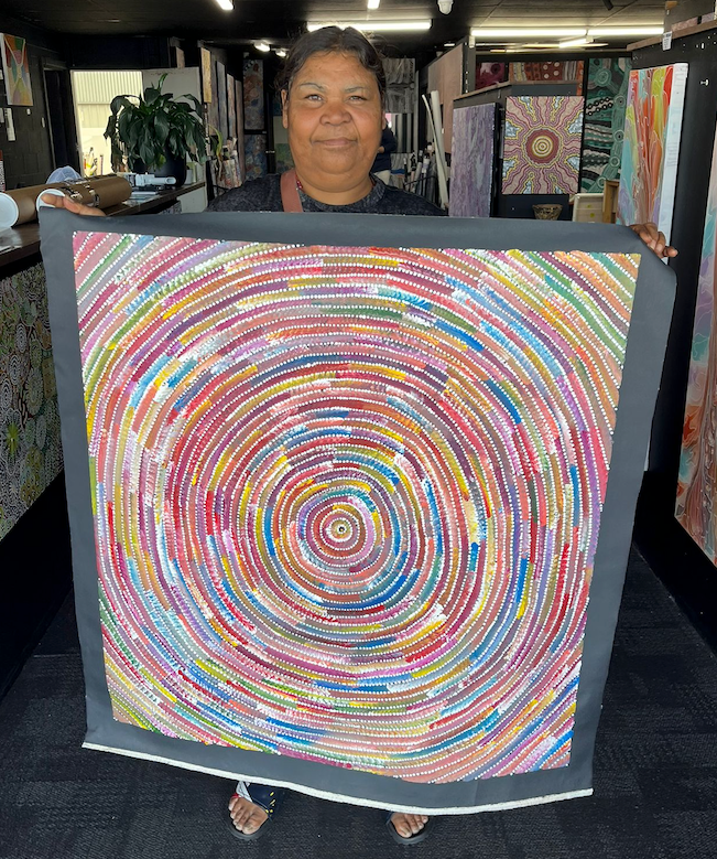 Bernadine Johnson Kemarre Circle of Life - Santa Teresa Aboriginal Art