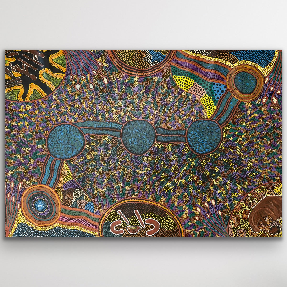 "Piltati Tjukurpa" original Aboriginal painting by Judy Armstrong, 147cm x 99cm - authentic Indigenous Australian artwork