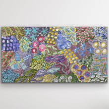Load image into Gallery viewer, "Awelye" original Aboriginal painting by Karen Bird Ngale, 193cm x 104cm - authentic Indigenous Australian artwork
