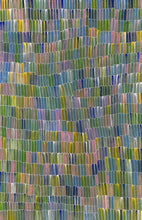 Load image into Gallery viewer, "Yam Dreaming" original Aboriginal painting by Jeannie Mills Pwerle, 150cm x 97cm - authentic Indigenous Australian artwork

