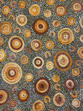 Load image into Gallery viewer, &quot;Gathering and Waterholes&quot; Stephen Pitjara 94cm x 88cm
