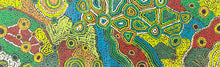 Load image into Gallery viewer, "Minyma Kutjara" original Aboriginal painting by Cassyanne Woods, 102cm x 32cm - authentic Indigenous Australian artwork
