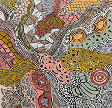 Load image into Gallery viewer, "Wild Acacia Seeds" original Aboriginal painting by Julieanne Turner Nungurrayi, 57cm x 54cm - authentic Indigenous Australian artwork

