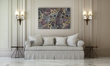 Load image into Gallery viewer, "Bush Flower" by Bernadine Johnson Kemarre - view 6, 144cm x 96cm - Aboriginal art
