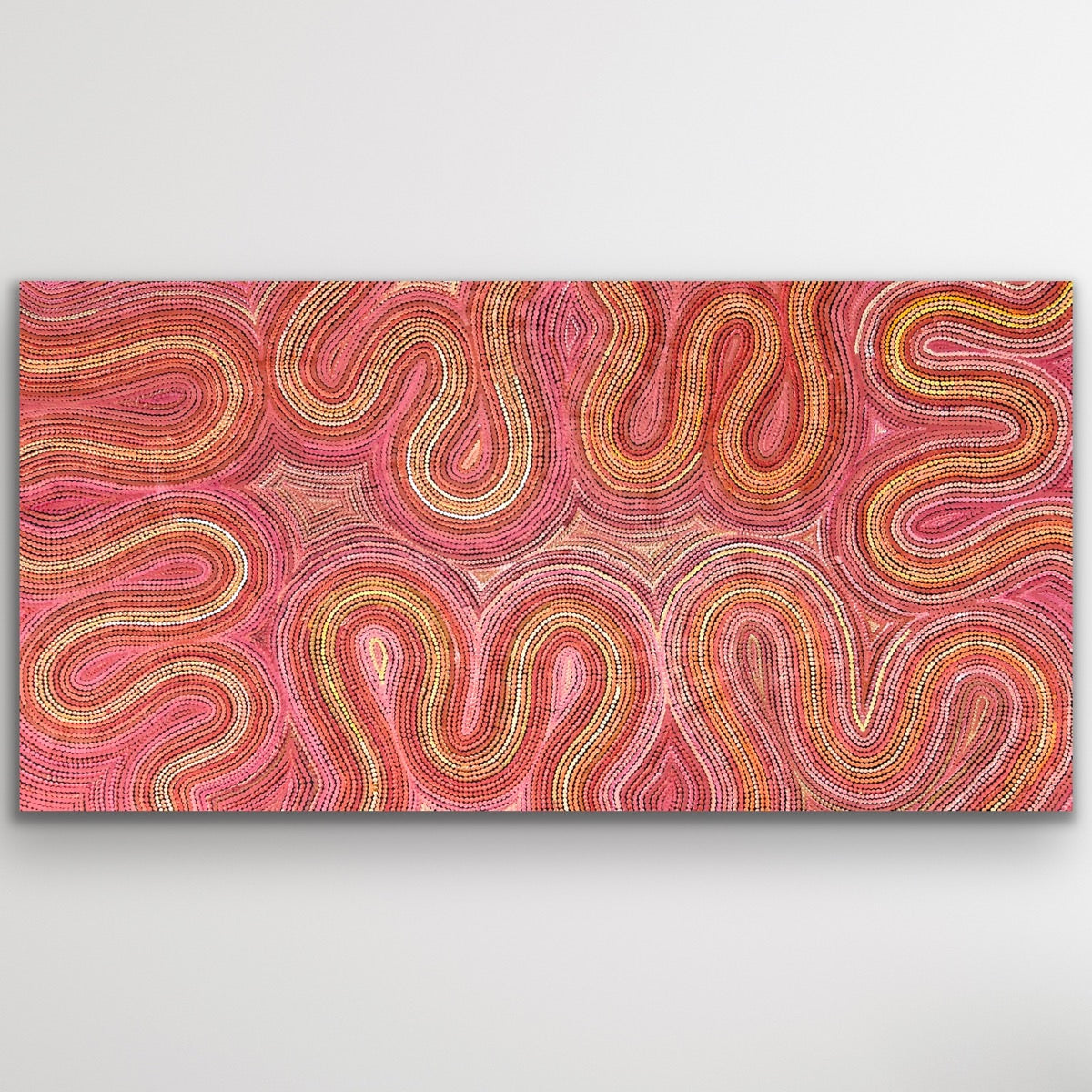 "Sand Dunes (Tali)" original Aboriginal painting by Gwenda Nungurrayi Turner, 200cm x 103cm - authentic Indigenous Australian artwork