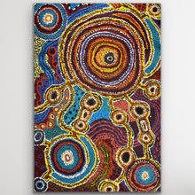 Load image into Gallery viewer, "Ngura" original Aboriginal painting by Daisybell Kulyuru, 87cm x 58cm - authentic Indigenous Australian artwork

