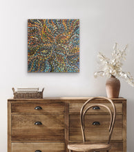 Load image into Gallery viewer, "Bush Medicine Leaves" by Rachael Nambula - view 6, 70cm x 69cm - Aboriginal art
