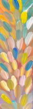 Load image into Gallery viewer, "Bush Medicine Leaves" original Aboriginal painting by Roseanne Morton Petyarre, 116cm x 32cm - authentic Indigenous Australian artwork
