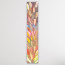 Load image into Gallery viewer, "Bush Medicine Leaves" original Aboriginal painting by Roseanne Morton Petyarre, 120cm x 22cm - authentic Indigenous Australian artwork
