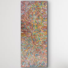 Load image into Gallery viewer, "Bush Medicine Leaves" original Aboriginal painting by Bernadine Johnson Kemarre, 209cm x 88cm - authentic Indigenous Australian artwork
