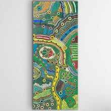 Load image into Gallery viewer, "Minyma Kutjara" original Aboriginal painting by Cassyanne Woods, 200cm x 83cm - authentic Indigenous Australian artwork
