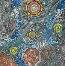 Load image into Gallery viewer, &quot;Womens Ceremony Tools and the Ngapa Jukuppa&quot; Roxanne Napaljarri Collins 91cm x 89cm
