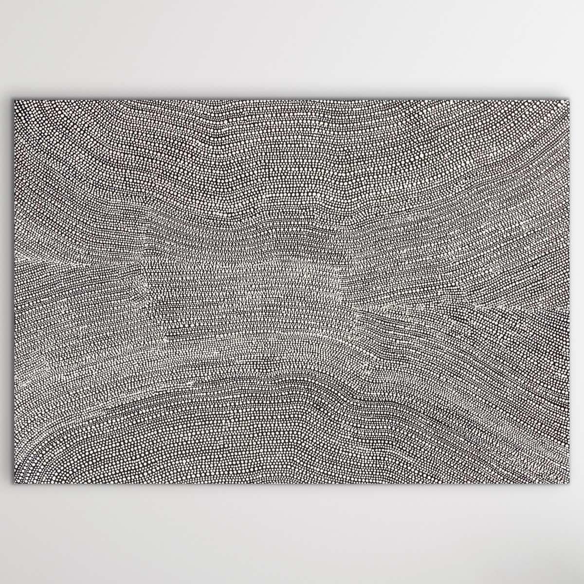 "Bush Onion" original Aboriginal painting by Nancy Martin Napangarti, 115cm x 79cm - authentic Indigenous Australian artwork