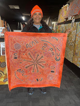 Load image into Gallery viewer, &quot;Bushfire Dreaming&quot; Selina Napaljarri Malbunka 83cm x 87cm
