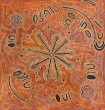 Load image into Gallery viewer, &quot;Bushfire Dreaming&quot; Selina Napaljarri Malbunka 83cm x 87cm
