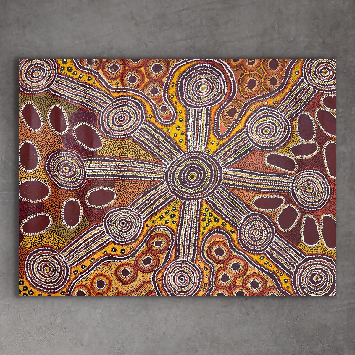 "Malila Minyma" original Aboriginal painting by Renita Stanley, 121cm x 91cm - authentic Indigenous Australian artwork