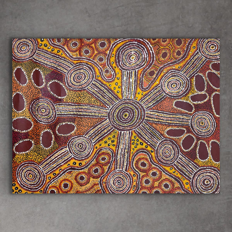 "Malila Minyma" original Aboriginal painting by Renita Stanley, 121cm x 91cm - authentic Indigenous Australian artwork