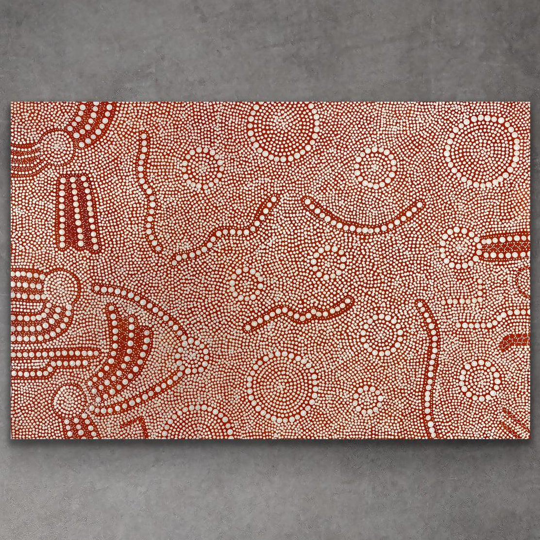 "Bush Onion" original Aboriginal painting by Nancy Martin Napangarti, 120cm x 79cm - authentic Indigenous Australian artwork