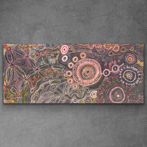 "Seven Sisters Dreaming (Kungkarangkalpa Tjukurpa)" Tanya Brady 200cm x 86cm