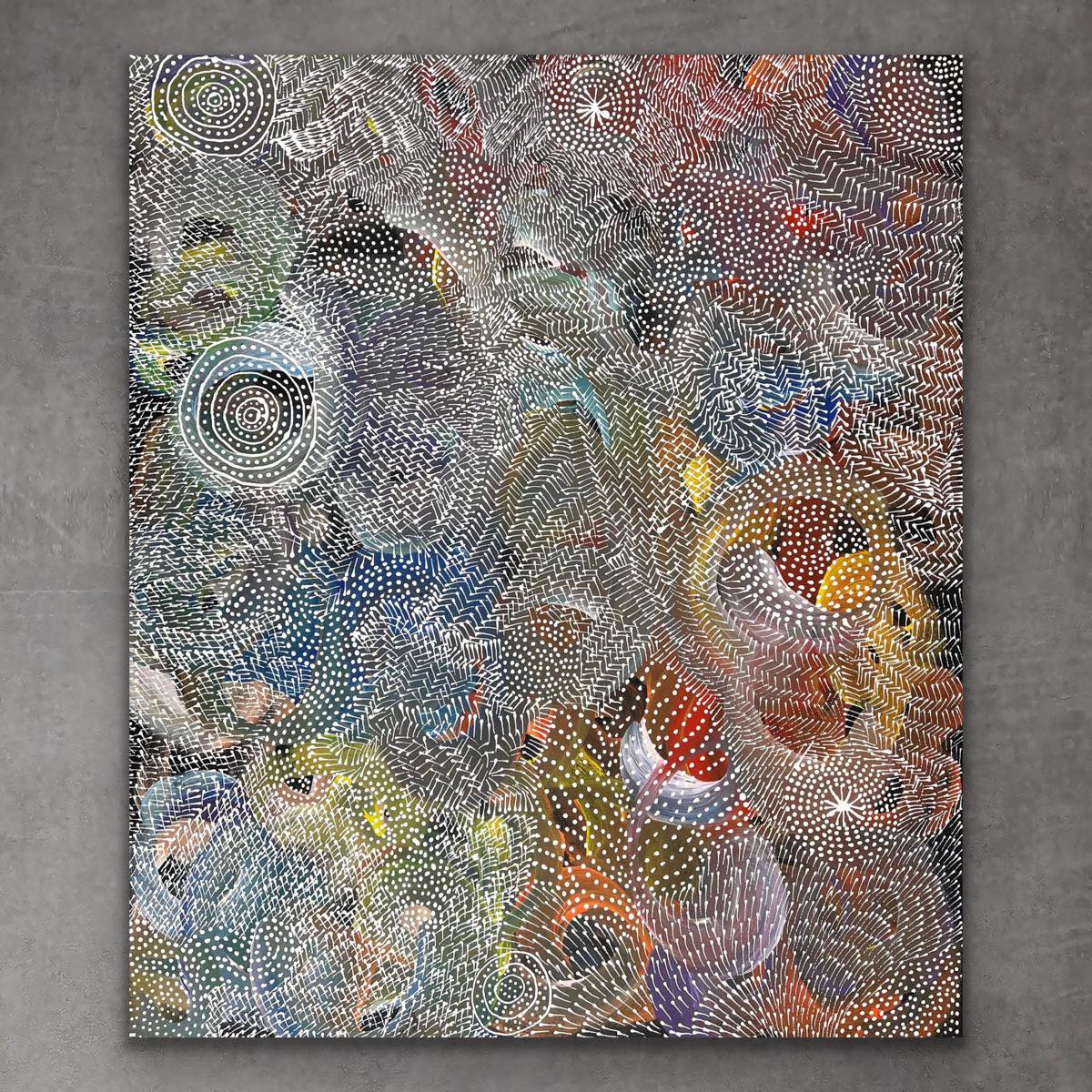 "Bush Plum" Gracie Morton Pwerle 94cm x 78cm