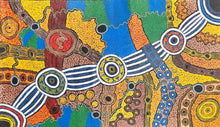 Load image into Gallery viewer, &quot;Minma Malilu&quot; Clarise Tunkin &amp; &quot;Waterhole&quot; Joshua Pegg 118cm x 206cm *
