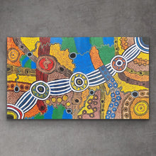 Load image into Gallery viewer, &quot;Minma Malilu&quot; Clarise Tunkin &amp; &quot;Waterhole&quot; Joshua Pegg 118cm x 206cm *
