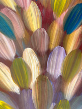 Load image into Gallery viewer, "Bush Medicine Leaves" original Aboriginal painting by Roseanne Morton Petyarre, 116cm x 32cm - authentic Indigenous Australian artwork
