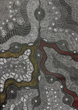 Load image into Gallery viewer, "My Country" Aboriginal art by Rayleen Pula Price - close-up detail, 140cm x 98cm
