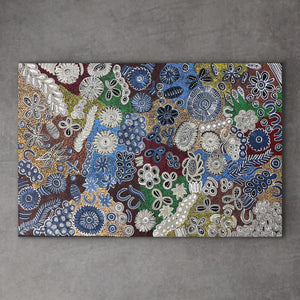 "Bush Flower" Bernadine Johnson Kemarre 92cm x 139cm