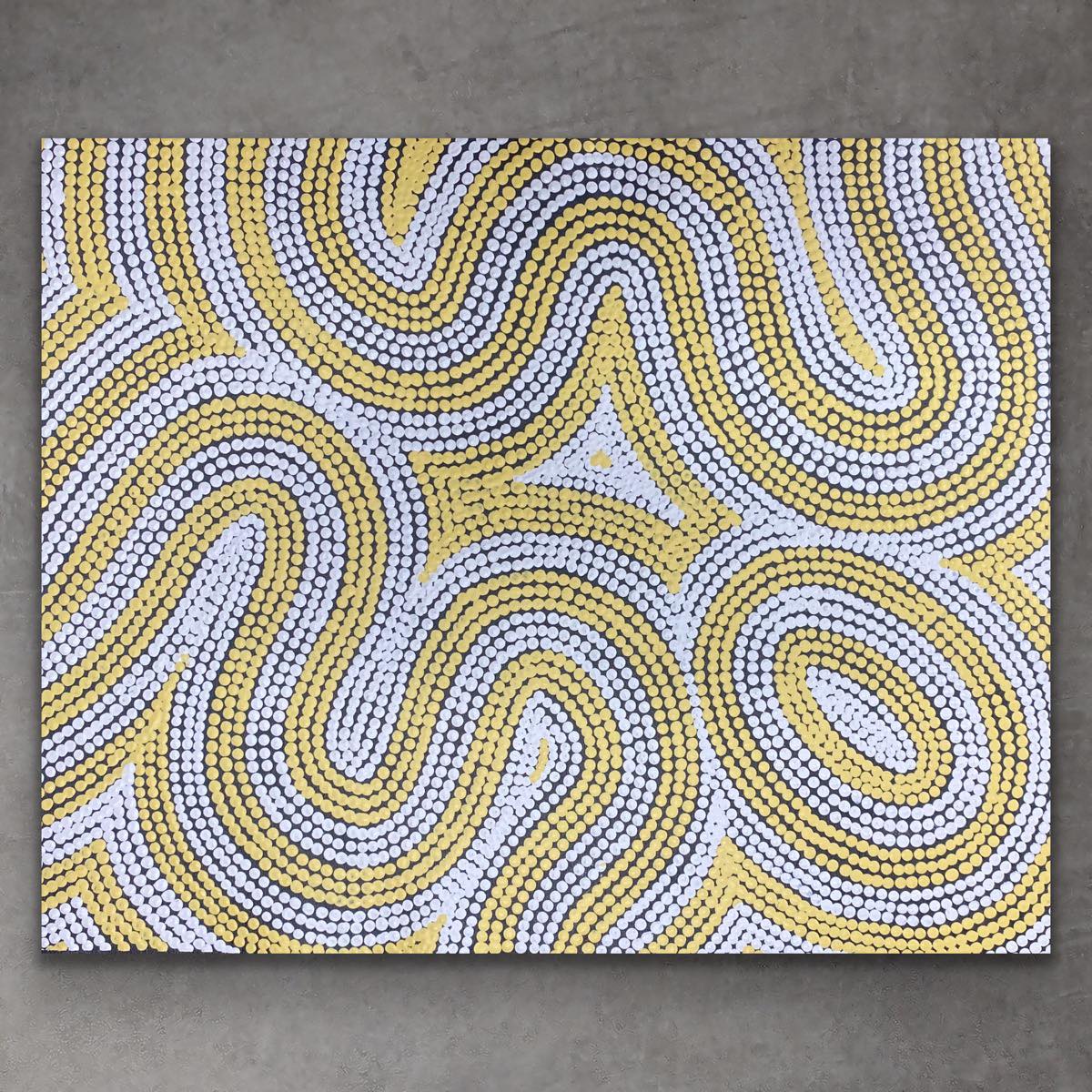 "Sand Dunes (Tali)" original Aboriginal painting by Gwenda Turner Nungurrayi, 66cm x 52cm - authentic Indigenous Australian artwork