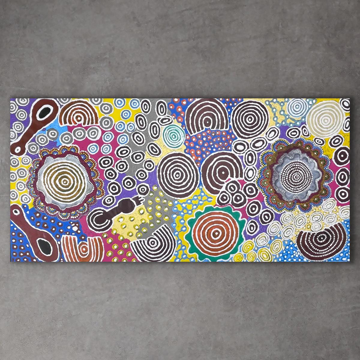 "Ladie Getting Bush Yalka (Desert Mungua)" Molly Nambitjimba Peterson 174cm x 86cm