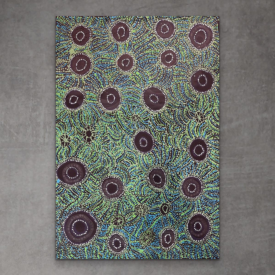 "My Country" original Aboriginal painting by Robin Langalika, 78cm x 55cm - authentic Indigenous Australian artwork