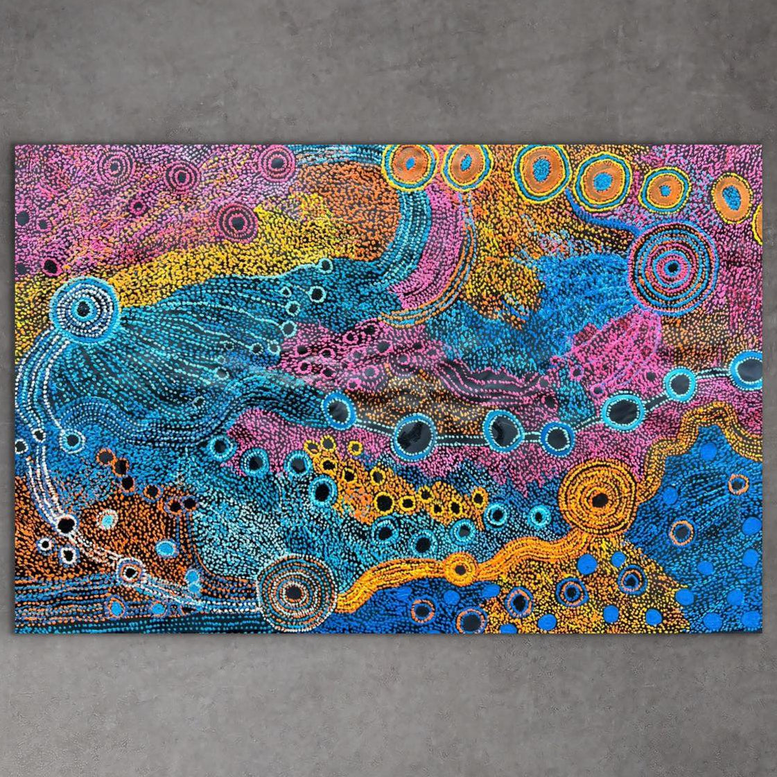 "Piltati Tjukurpa" original Aboriginal painting by Rhoda Tjitayi, 149cm x 98cm - authentic Indigenous Australian artwork