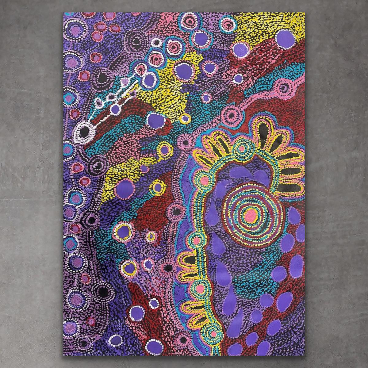 "Piltati Tjukurpa" original Aboriginal painting by Rhoda Tjitayi, 117cm x 81cm - authentic Indigenous Australian artwork