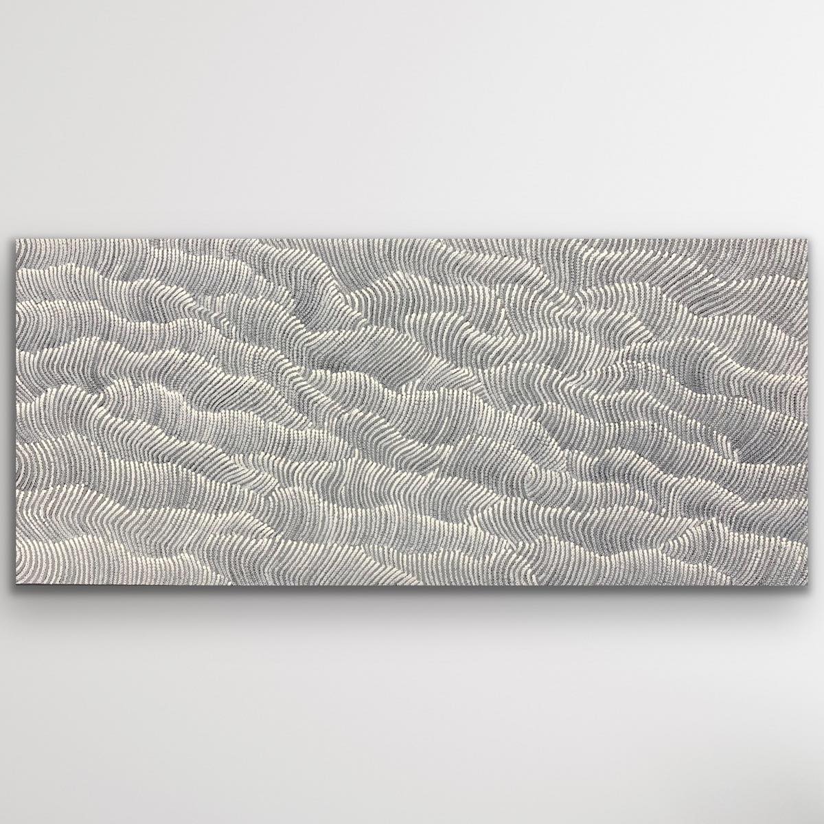 "Sand Dunes (Tali)" original Aboriginal painting by Maureen Nampijinpa Hudson, 203cm x 89cm - authentic Indigenous Australian artwork
