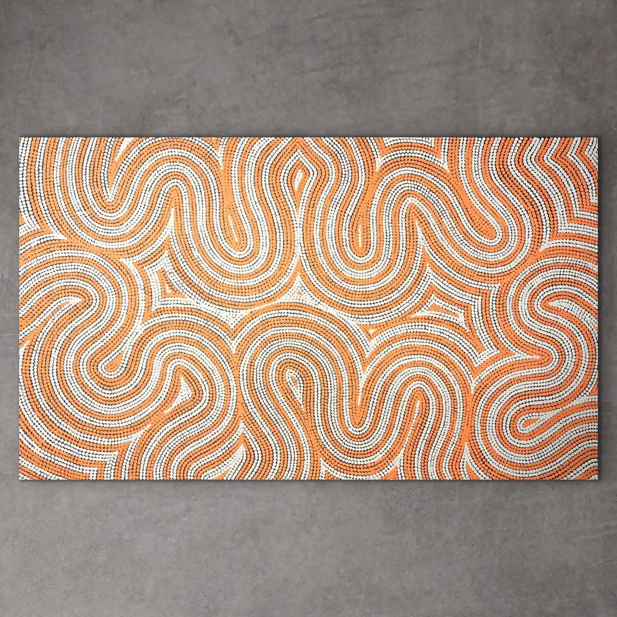 "Sand Dunes" original Aboriginal painting by (Tali) Gwenda Turner Nungurrayi, 152cm x 90cm - authentic Indigenous Australian artwork