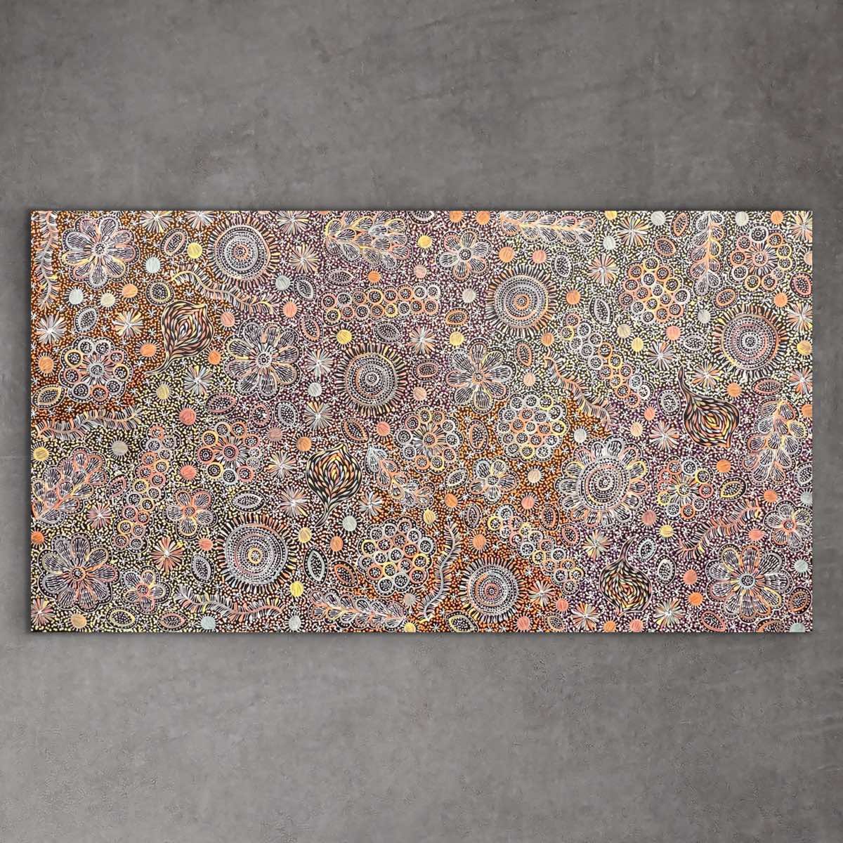 "My Country" original Aboriginal painting by Belinda Golder Kngwarreye, 198cm x 110cm - authentic Indigenous Australian artwork