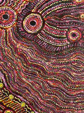 Load image into Gallery viewer, &quot;Rainbow Snake and Waterhole&quot; Debra Umala 178cm x 88cm
