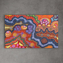 Load image into Gallery viewer, &quot;My Country&quot; Damien and Yilpi Marks 128cm x 205cm
