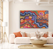 Load image into Gallery viewer, &quot;My Country&quot; Damien and Yilpi Marks 128cm x 205cm
