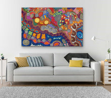 Load image into Gallery viewer, &quot;My Country&quot; Damien and Yilpi Marks 96cm x 151cm
