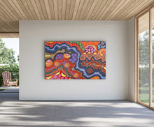 Load image into Gallery viewer, &quot;My Country&quot; Damien and Yilpi Marks 128cm x 205cm
